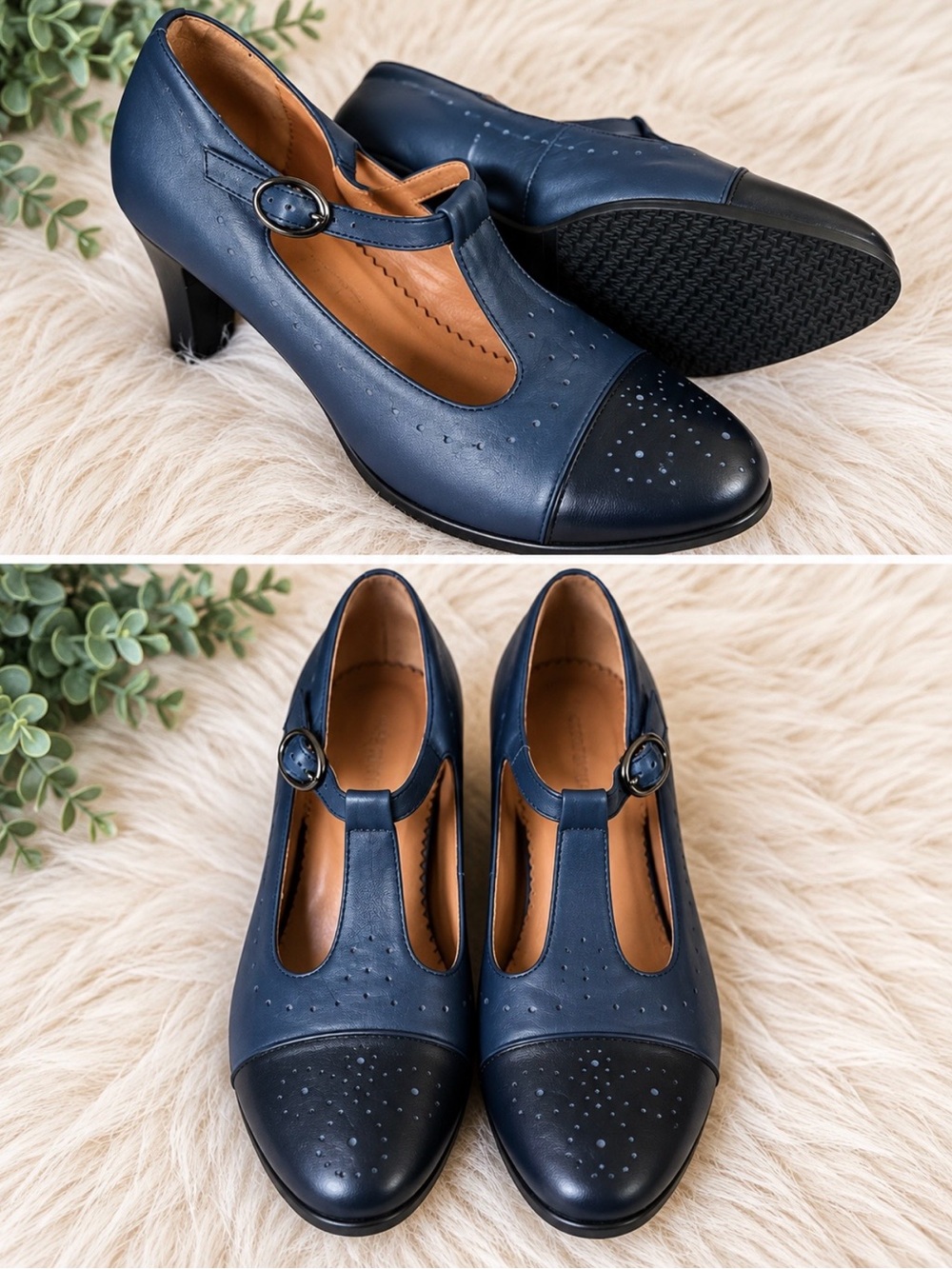 Julia Bo heeled Mary Janes Shoes sz 38